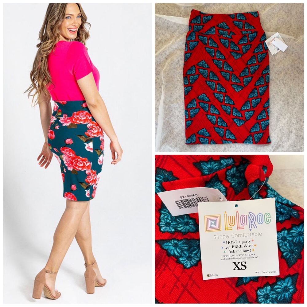 NWT LulaRoe Cassie Pencil Skirt Size 2-4